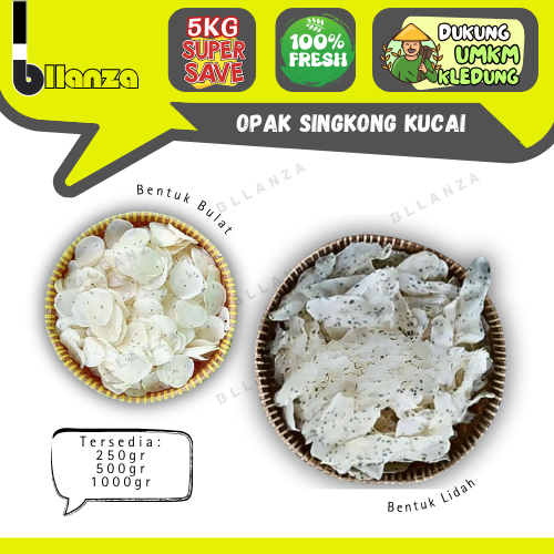 

Bllanza | Keripik Kerupuk Opak Singkong [ ASLI ] Kucai Wonosobo [ BULAT ] Mentah 250 Gr Grosir (A)