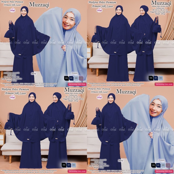 MUKENA POLOS ARMANI SILK MUZZAQI BY OVAL HIJAB