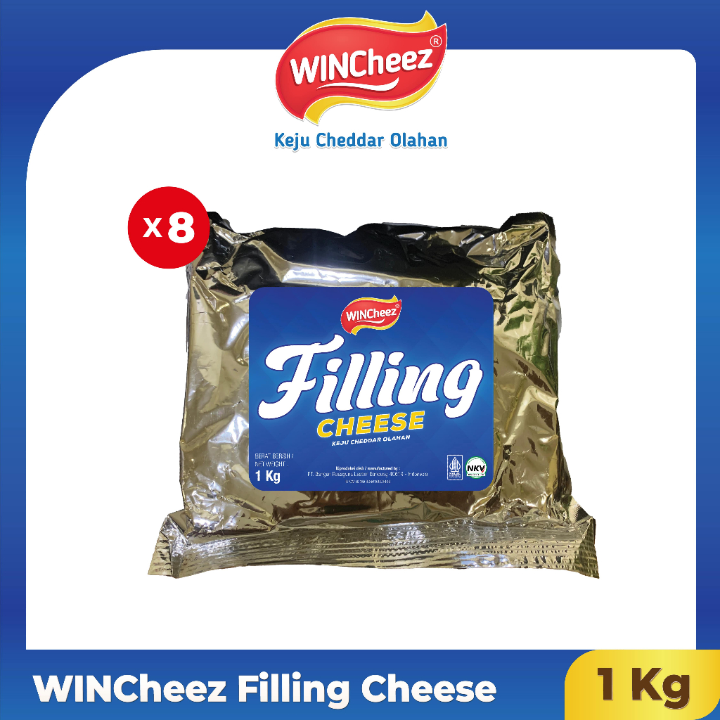 

WINCheez Keju Filling Cheese 1 KG x 1 Karton Isi 8 Pcs