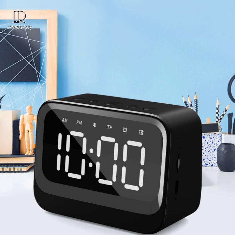 Speaker Bluetooth Portable with Alarm & Clock Speaker Multifungsi Bluetooth Radio FM Alarm Speaker B