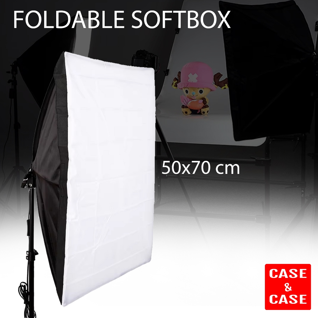 Soft Box Lampu Photo Studio Lipat Portable 50 x 70 cm Stand Lampu Studio Lighting Diffuser Studio Li