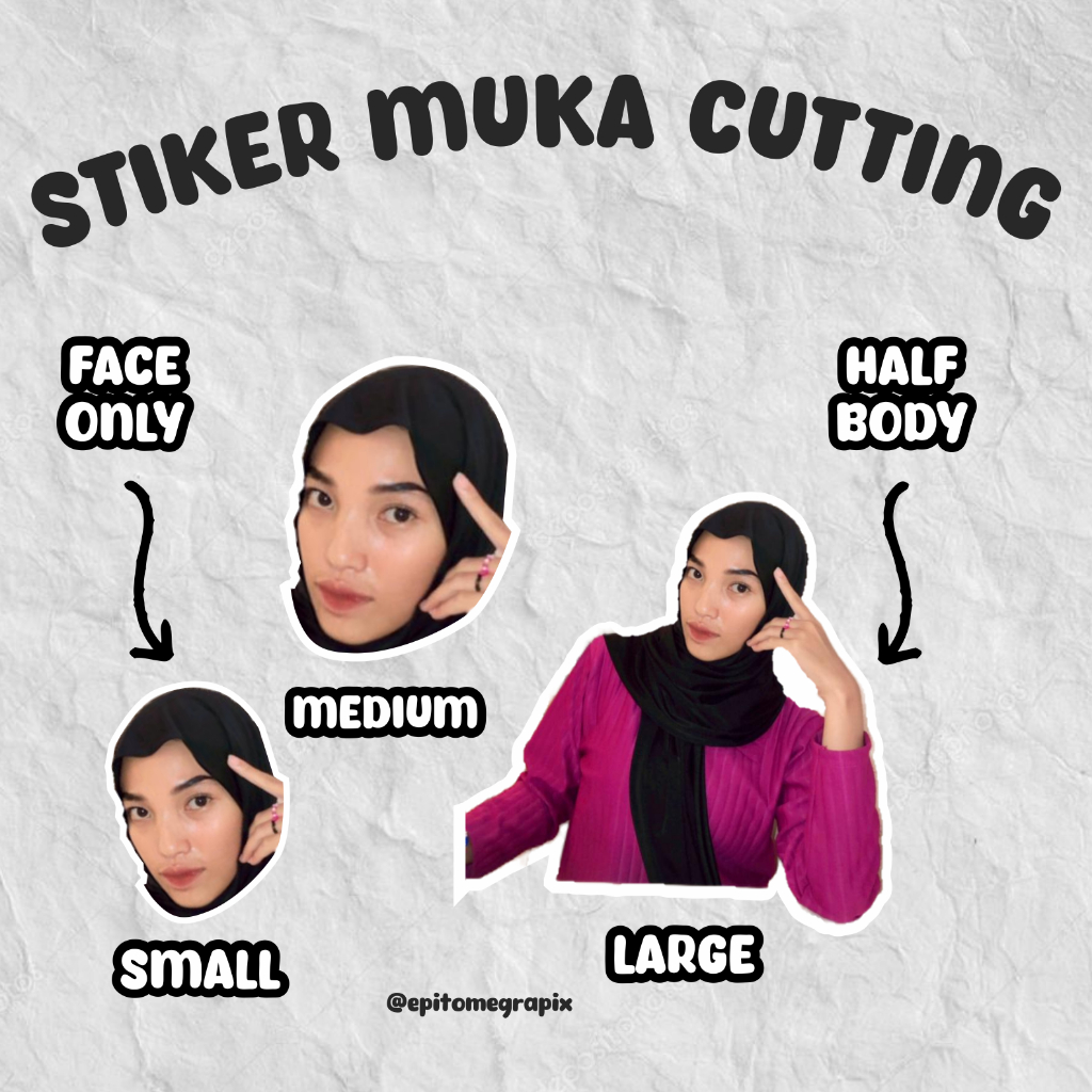 

[ISI 12 PCS] Stiker Muka Custom | Stiker Foto Wajah | Mini Stiker Set Custom | High Quality