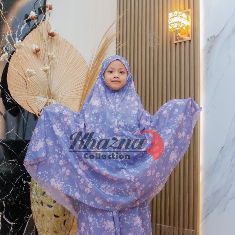 Mukena Travelling Anak Parasut Korea 2IN1 Tas Kecil