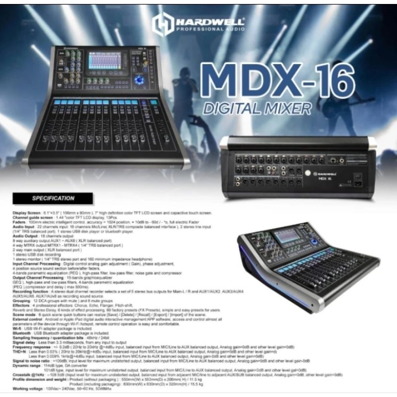 Mixer Audio Digital Hardwell MDX-16 Digital Mixer MDX-16 Original