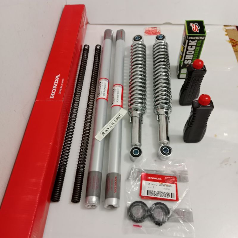 Shock depan+belakang honda win win win win belakang+sil+per+oli GF6 original komplit