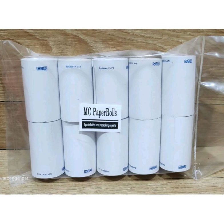 

j8 Kirim Sekarang KERTAS THERMAL BRI UNTUK EDC BRILINK 58x33mm 1 Dus isi 1 roll EprintGoPrintPMM W4