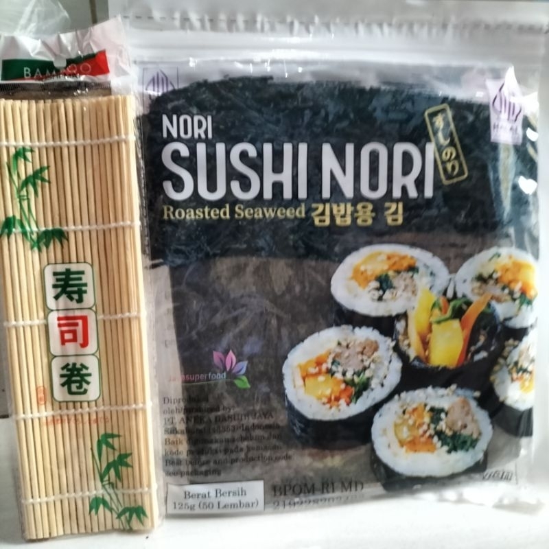 

Paket Nori Isi 50 lembar + bambu 1 Sushi Nori sakao Toki ichi Nori Sushi Kimbab Bento halal termurah