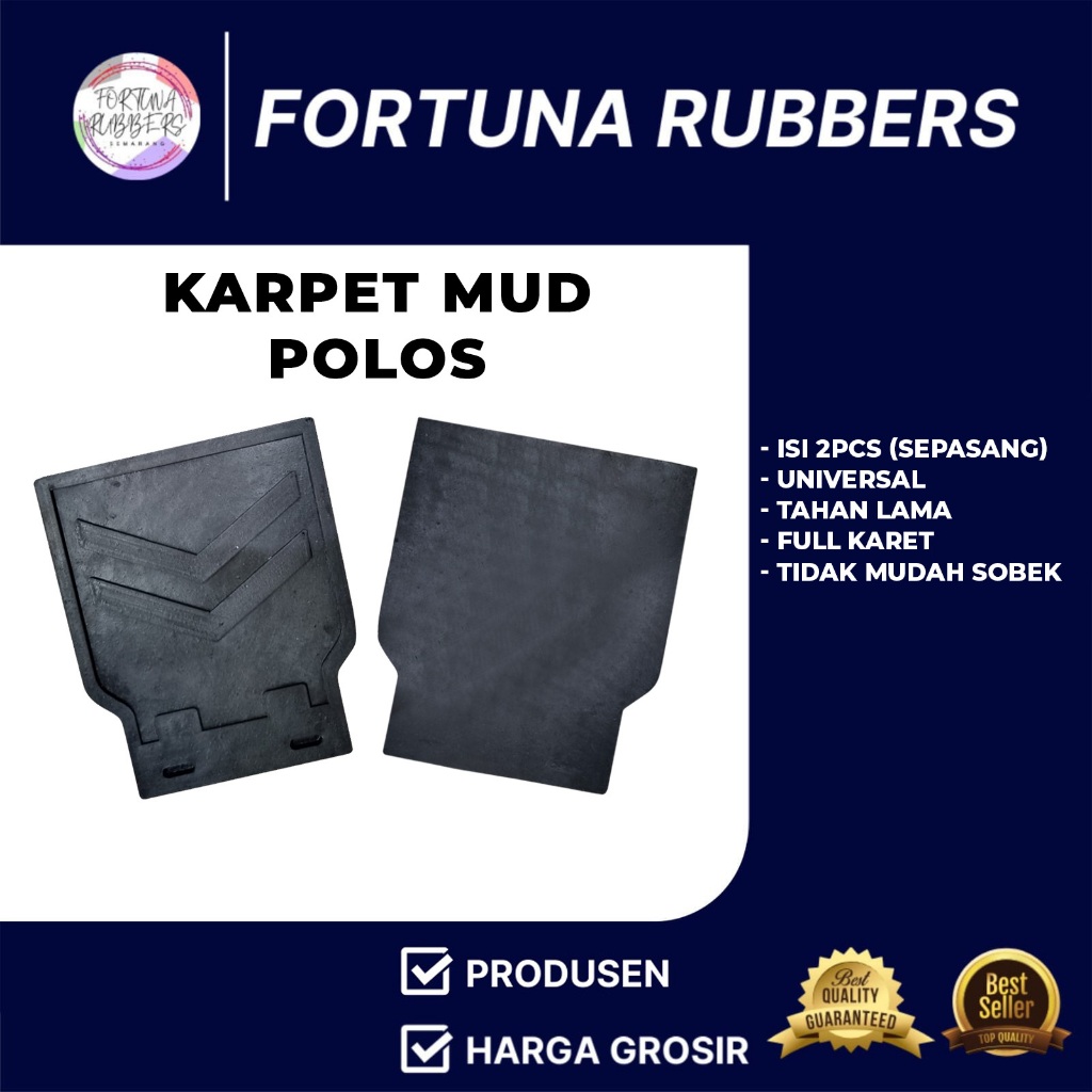 Karpet Karet Mud Guard Lumpur Polos Universal Pick Up Sersan Belakang L300 Avanza Grandmax Hitam