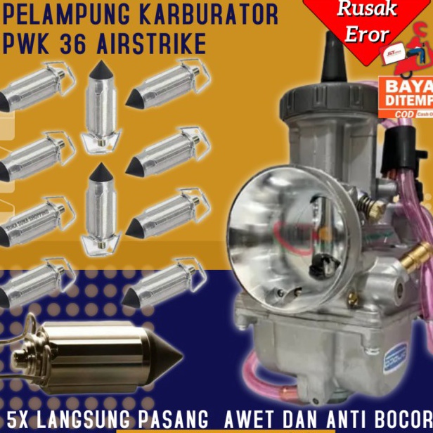 Jarum Ventilator Pelampung Jarum Apung Pelampung Ventilator Karbu Karburator Keihin PWK 36 AirStrike