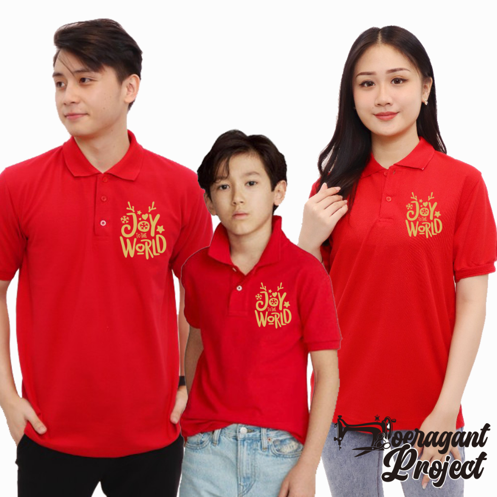 Baju Kaos Kerah Natal Dewasa Unisex S M L XL XXL / Pakaian Kaos Poloshirt Natal Merry Christmas Pria