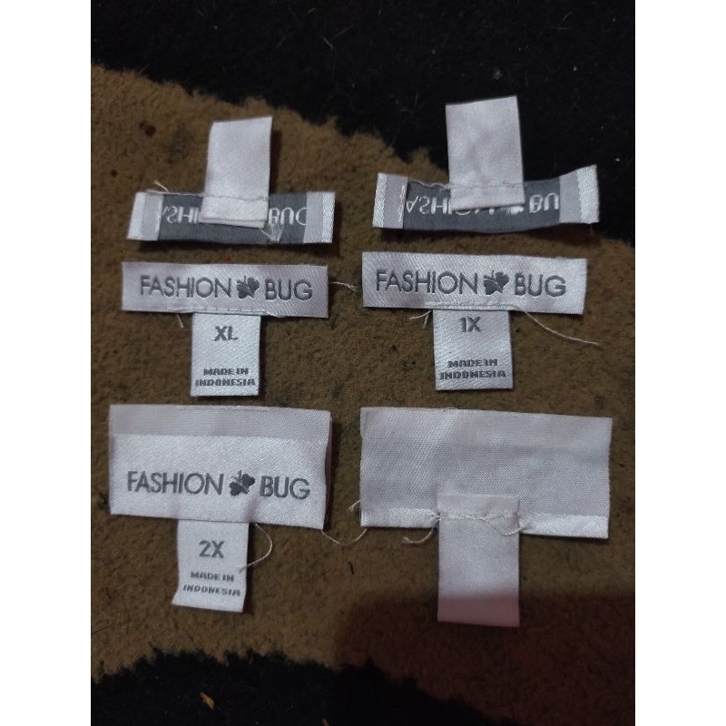 

tag label pakaian label tag (main, size) uk.(1x5)cm uk.(2,5x5)cm