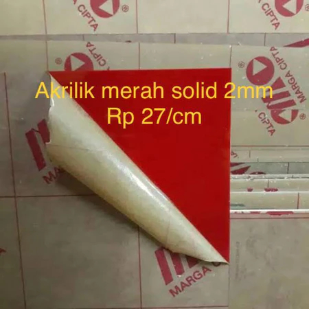 

Akrilik Merah 2mm Rp 27 / cm persegi Potongan Akrilik Merah Custom