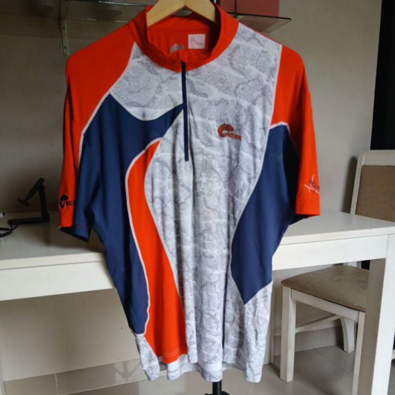 Kaos katun dry fit olga NEPA second brand Original mulus warna pekat size L to XL ld 116 P 70 sepert