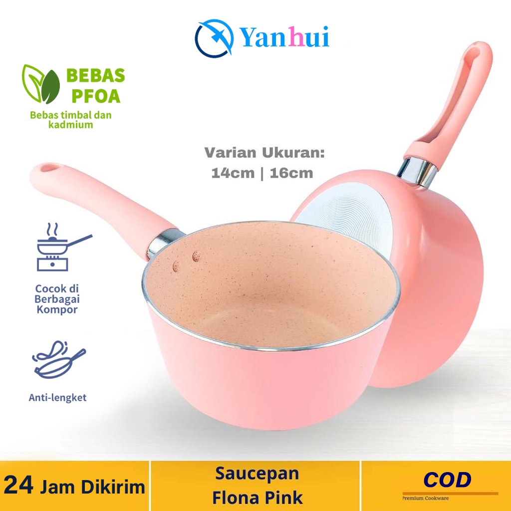 Panci Milk Pot Panci Susu Anti Lengket/Panci Mpasi Rebus Enamel