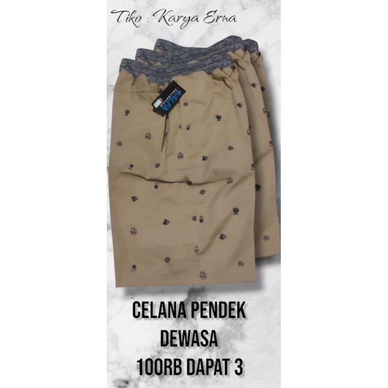 celana pendek pria dewasa motif