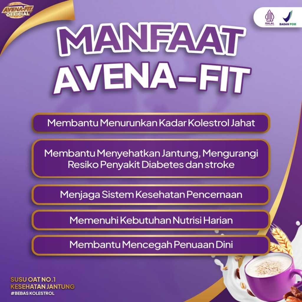 

QH Avenafit Paket 2 Box Solusi Sehat Turunkan Kolesterol Tinggi