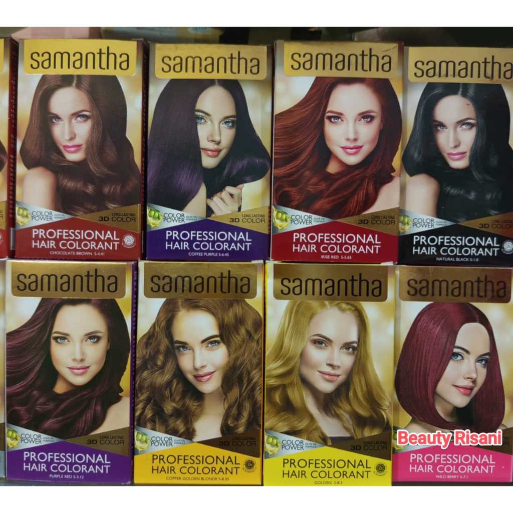 COD-Samantha Profesional Hair Color/Pewarna Rambut Permanen 2×25ml