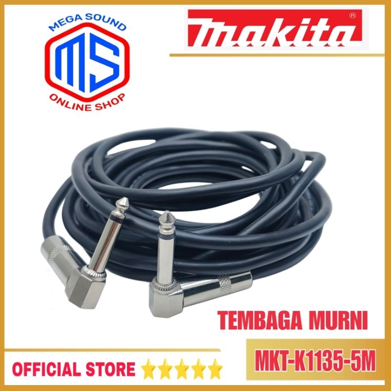 Makita Kabel Gitar Kabel Bass Kabel Audio Jack Akai L Kabel Mic L2T2S Makita Tembaga Murni 5meter