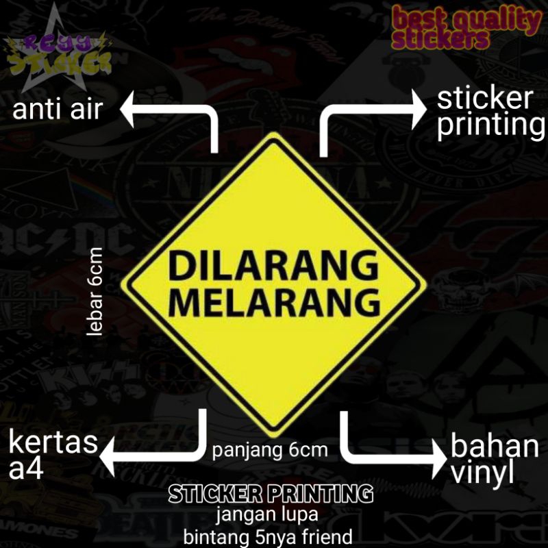 

STICKER PRINTING ANTI AIR RAMBU DILARANG MENUMPANG