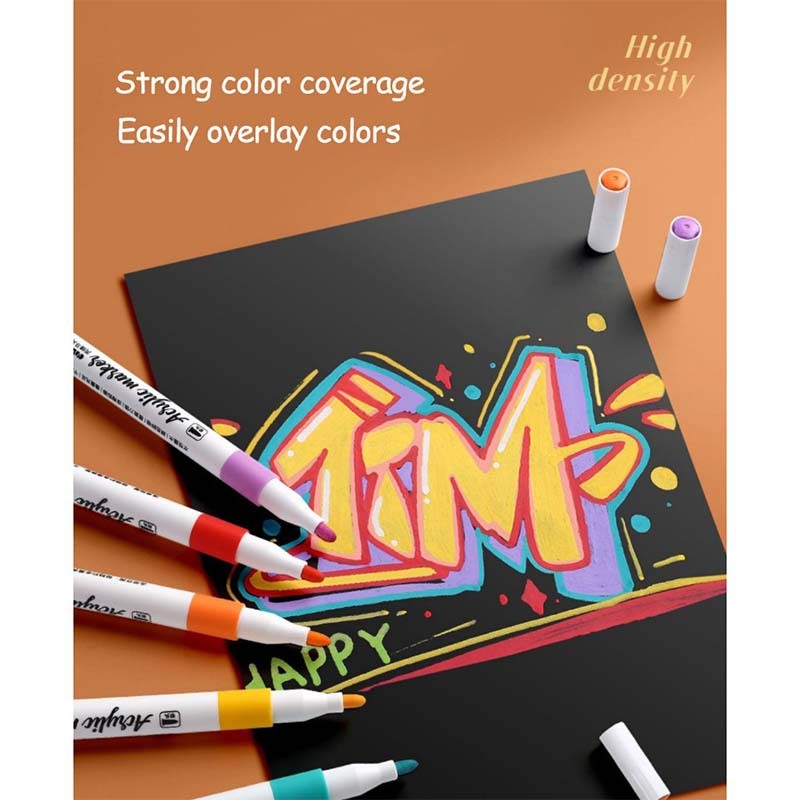 

D3W! Clearance Sale Pen Akrilik Marker Warna Cepat Kering Tahan Air / Menggambar Kreativitas