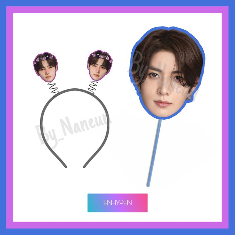 Fan Face/Bando Tuing Tuing ENHYPEN / Bando Wajah/Kipas Wajah / Bando Kipas Konser / Bando Per / Head