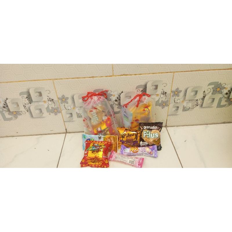 

Bingkisan Snack Ulang Tahun Anak Pouch Serut RG