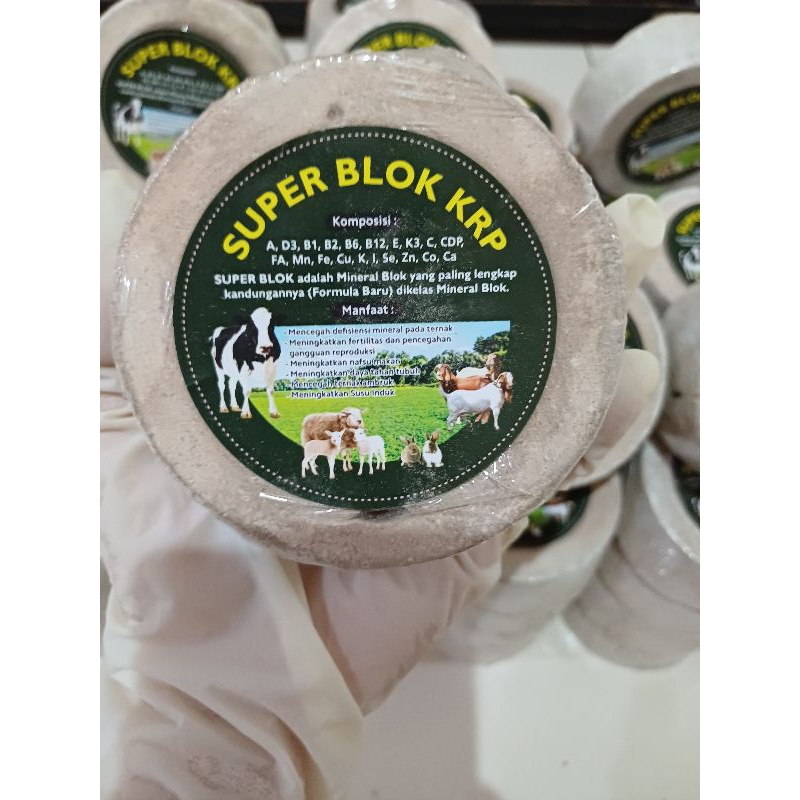 Mineral blok 500 gram - Vitamin dan mineral blok - Super blok - Mineral block - Mineral untuk kambin