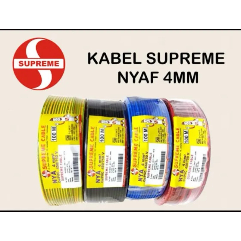 Kabel NYAF 1x4 mm Supreme 4mm / Kabel serabut 4mm supreme