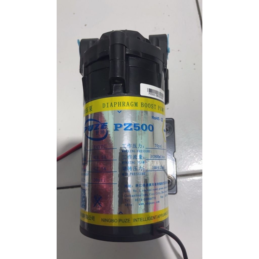 pompa booster ro  500gpd + adaptor/ booster pump ro 500 gpd