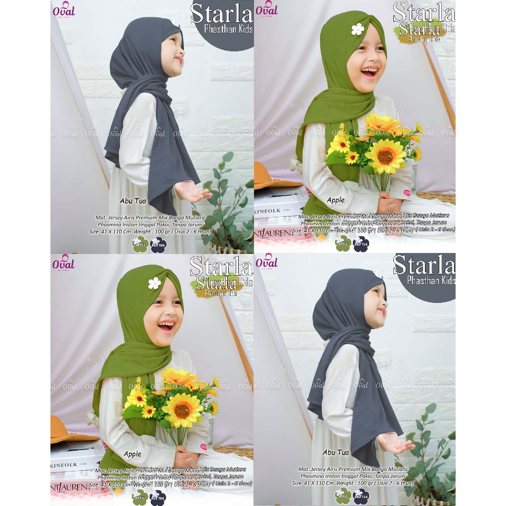 PASTAN KIDS JERSEY AIRIS STARLA BY OVAL HIJAB