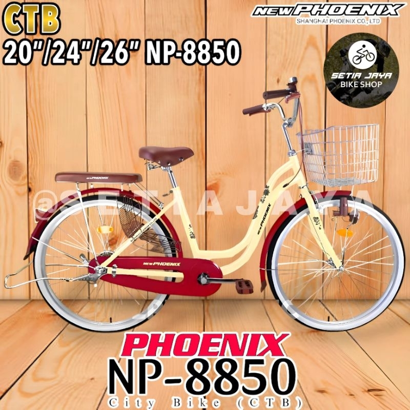 Sepeda CTB Keranjang 24, 26 Inch PHOENIX NP-8850 Steel City Bike New