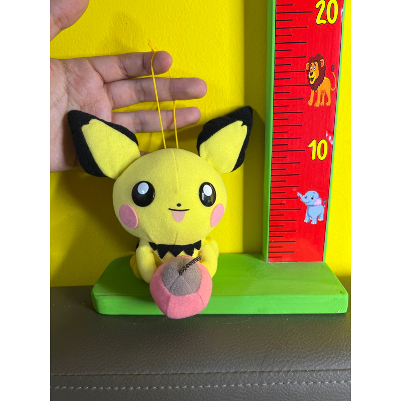 Boneka Pokemon Plush Pichu Banpresto Vintage Mata Keras