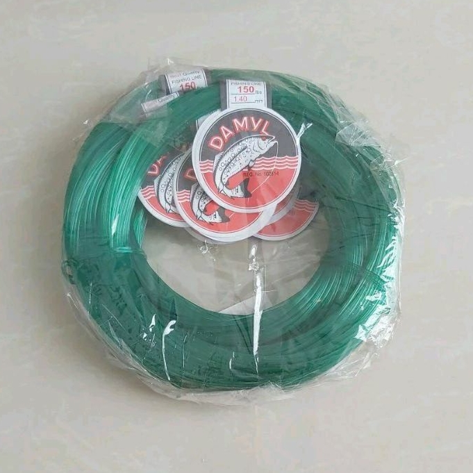Senar pancing Damyl hijau no 150 lbs, diameter 1.40 mm