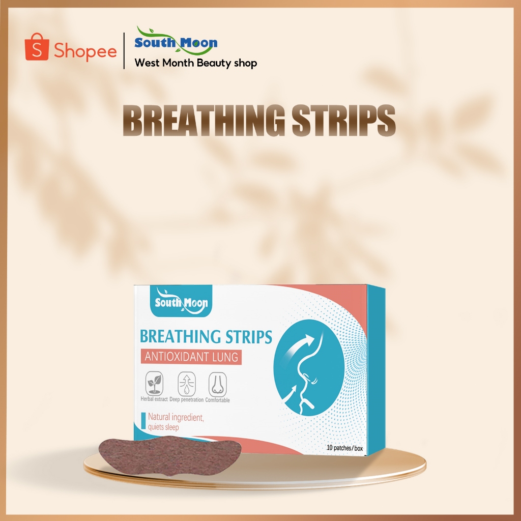South Moon Breathing Strips 10pcs/Box Stop Snoring Strips Prevent Snoring Strips Nasal Dilation Tape