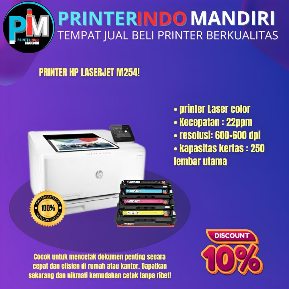 HP LaserJet Pro M254dw M254nw printer warna nirkabel