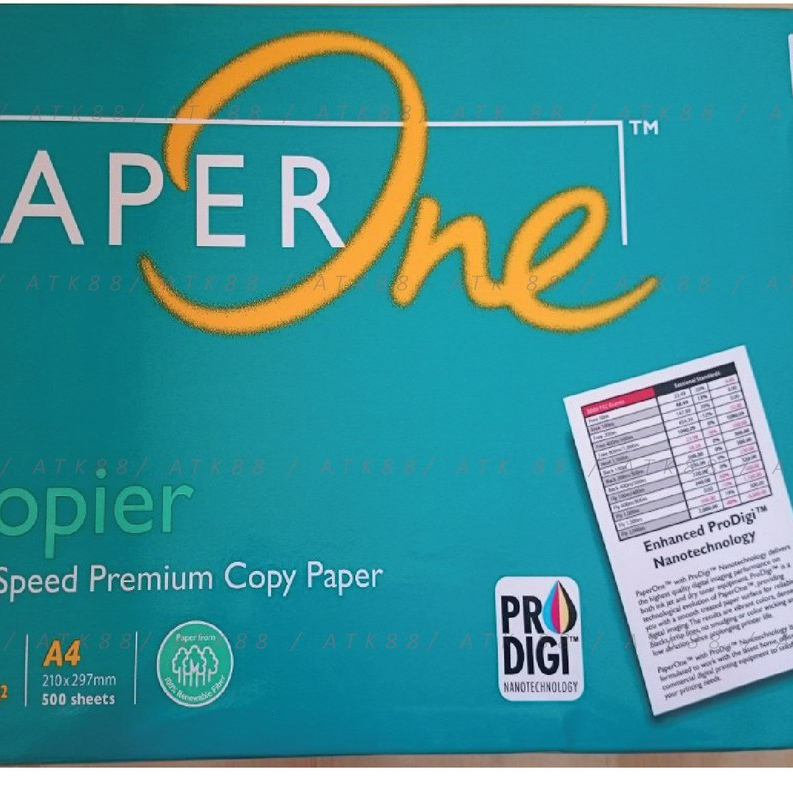 

Kertas HVS A4 75 Gsm Paper One ( 1 Rim Isi 500 Lembar ) - Kertas Fotokopi Print Berkualitas