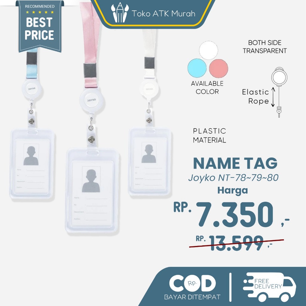 

Name Tag Joyko NT-78~79~80 Kartu Nama Gantung ID Card