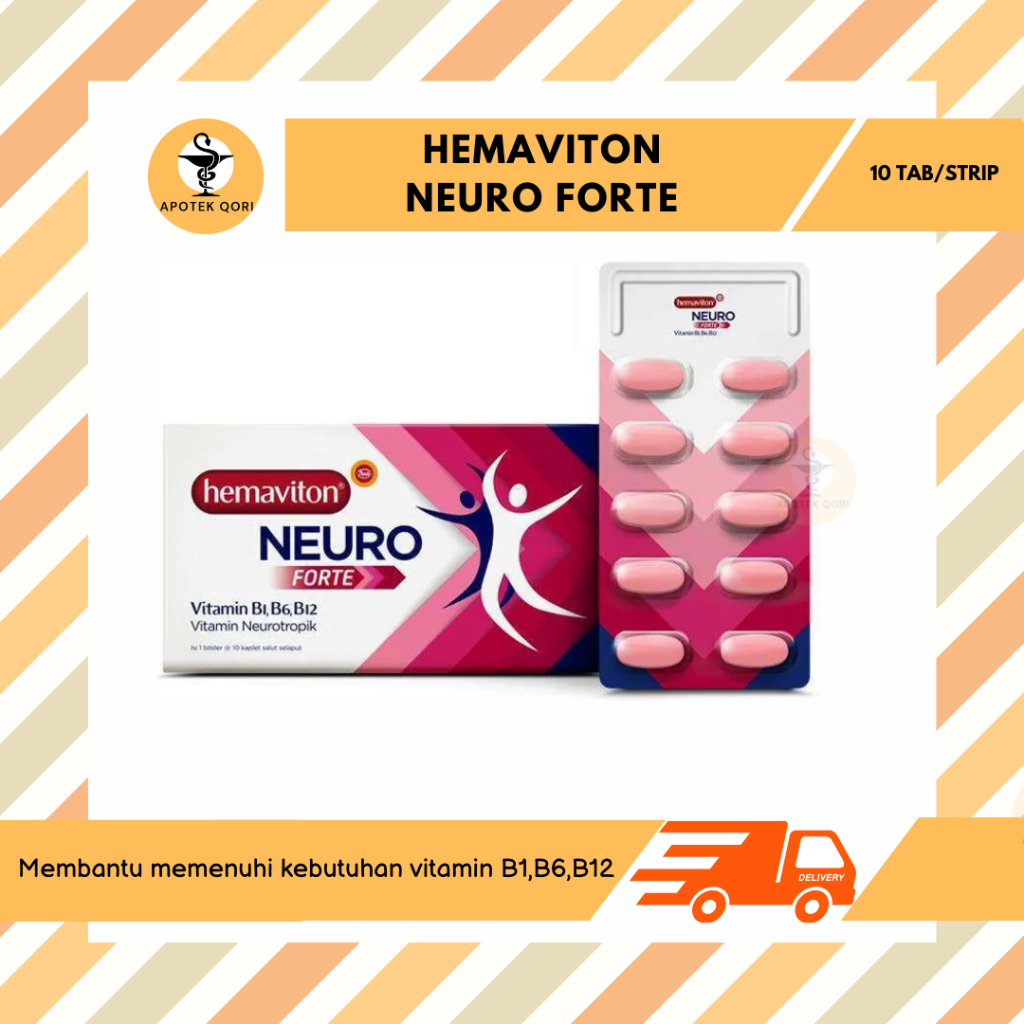 

HEMAVITON NEURO FORTE BLISTER 10 TABLET/VITAMIN NEUROTROPIK/KERAM KEBAS KESEMUTAN