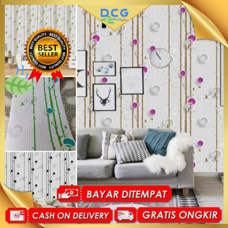 Wallpaper Dinding Kamar Tidur - Wallpaper Dinding - Walpaper Stiker Tembok - Wallpaper Motif GELEMBU