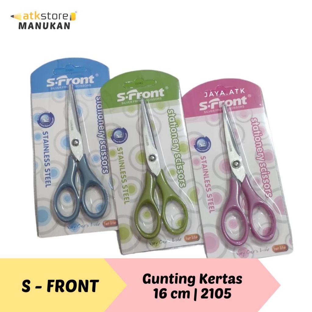 

Gunting Kertas S-FRONT No 2105G GUNTING KERTAS GUNTING STAINLESS PEMOTONG KERTAS