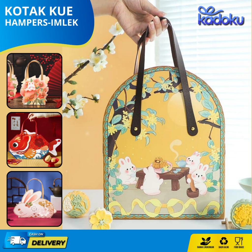 

Box Hampers Imlek CNY / Paper Bag Imlek Chinese New Year / Kotak Cookies Edisi Imlek / Box Kue Imlek / Kotak Kue Sincia Mika Box Imlek