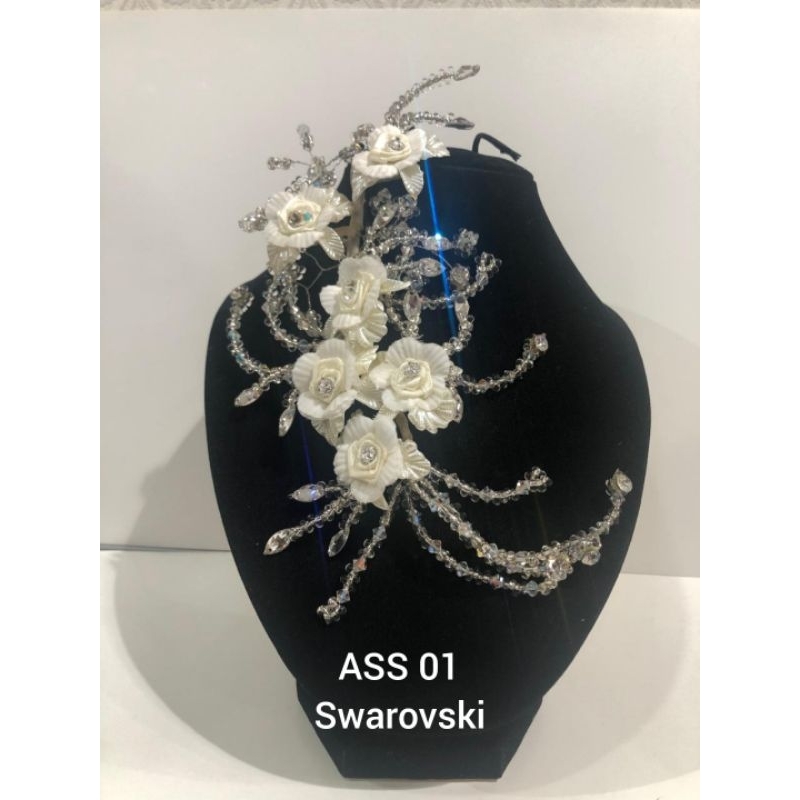 Preloved Swarovski Assesories  01 Rambut Bunga Hiasan Rambut