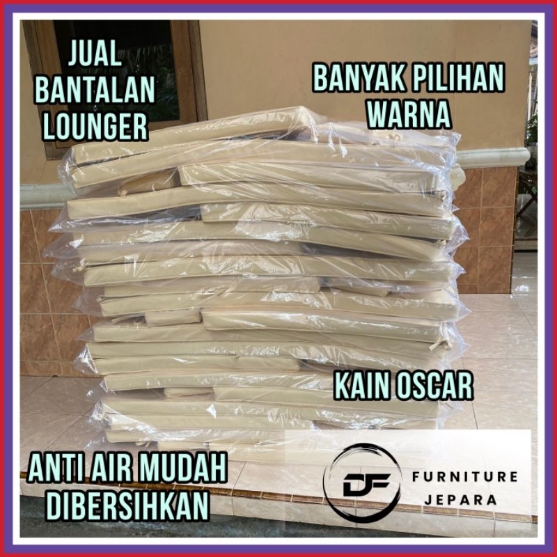 Bantalan Kursi Lounger Sunbed Busa Bantalan Pool Lounger Bahan Kain Oscar