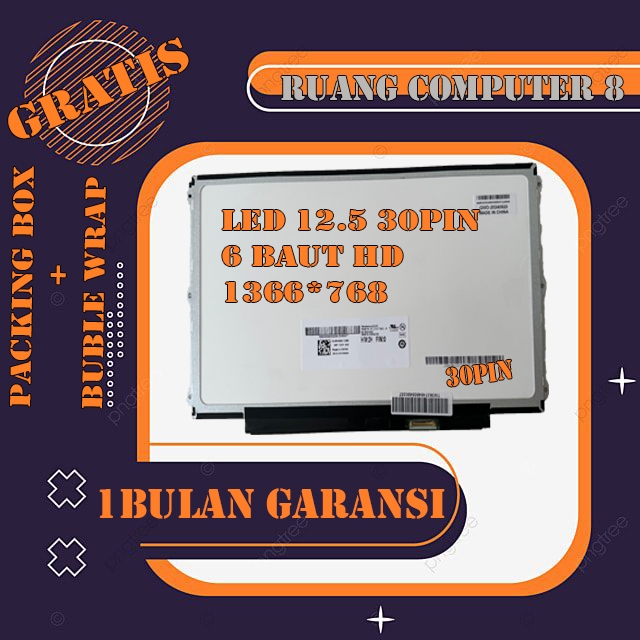 LCD LED LAYAR DELL LATITUDE 12 E7270 12.5 INCH SLIM 30 PIN 6 baut
