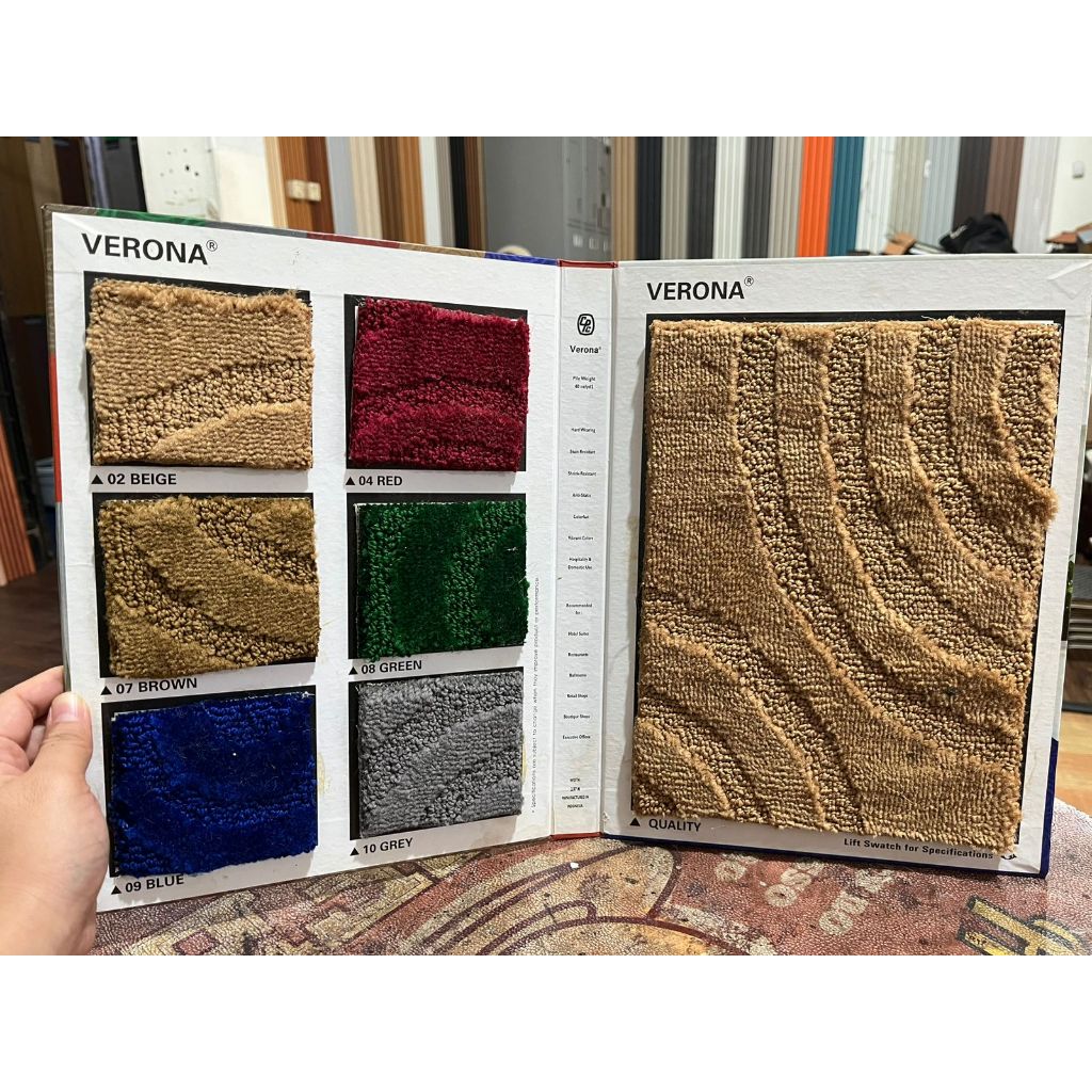 karpet roll verona tebal 11mm | karpet hotel / kantor / bioskop meteran