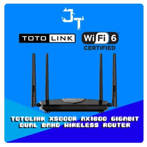 Totolink X5000R AX1800 WiFi 6 Gigabit Dual Band Wireless Router - SECOND