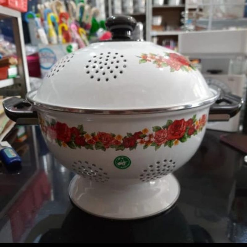 Rice Bowl  / Tempat Nasi / Wakul Nasi Enamel Panda Maspion - sangku enamel