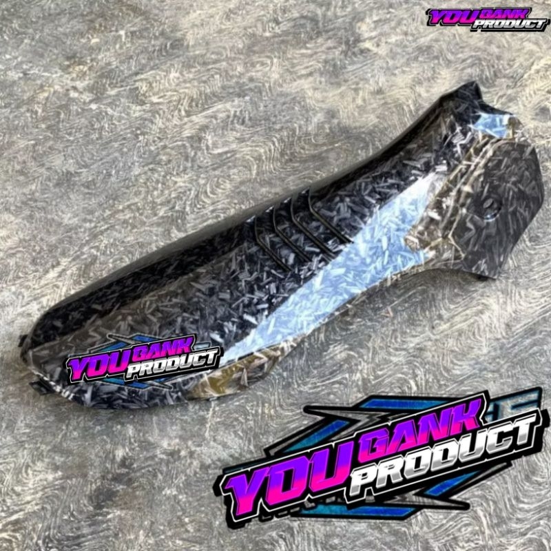 Cover body tengah satria fu lama carbon wtp motif forged kevlar carbon wtp
