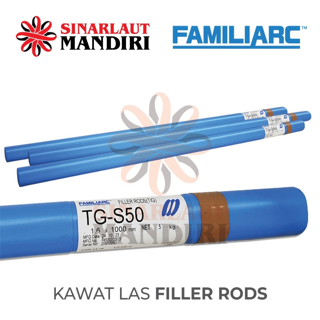 Kawat Las Kobe / Kawat Las TIG Argon Besi / Familiarc ER70S TG S50 1.6MM 5KG