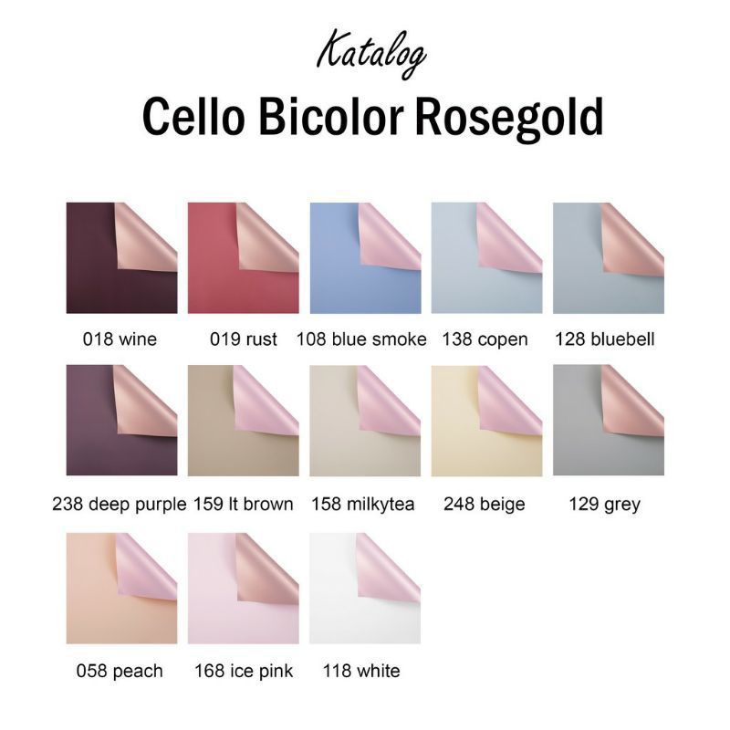 

(WAJIB BELI KARDUS)Kertas Cellophane Bicolor Rosegold/wraping flower/ kertas bunga